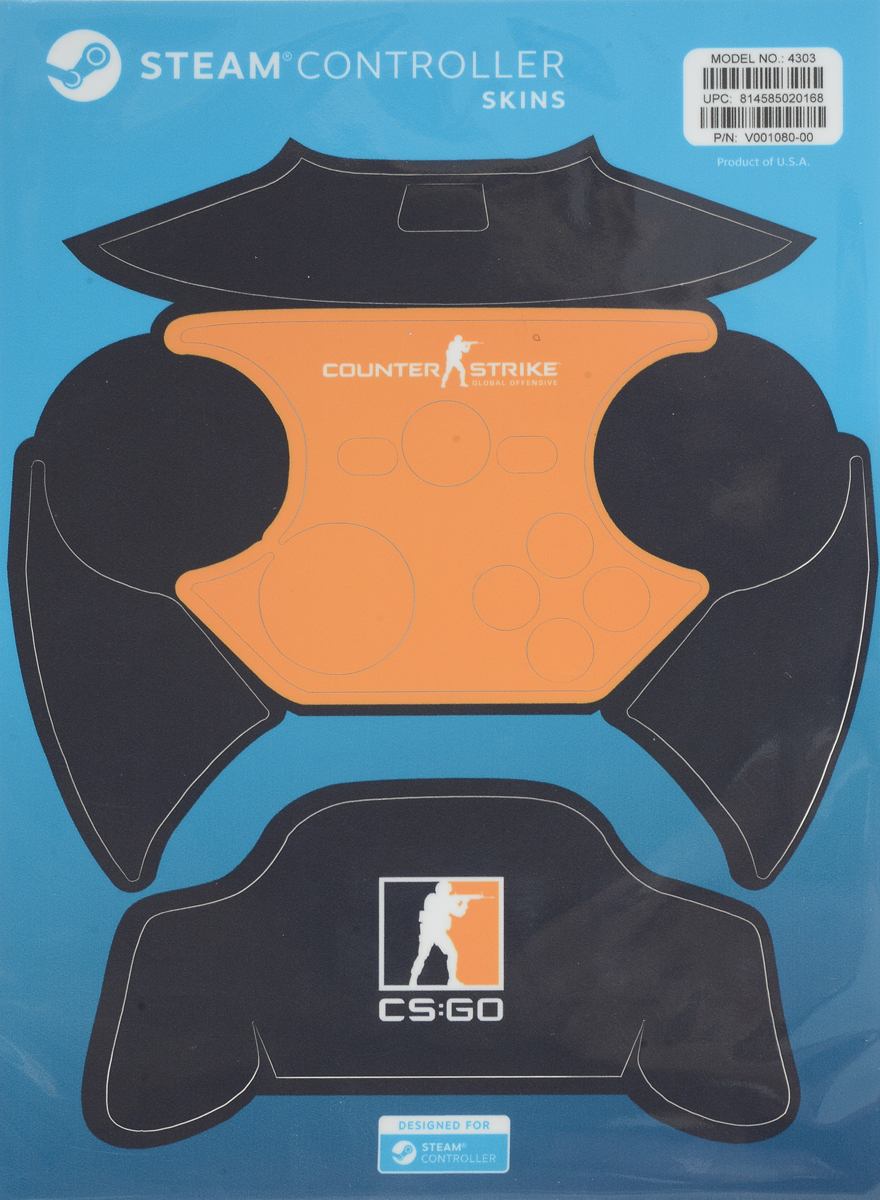 Valve CS:GO, Blue Orange комплект накладок для Steam Controller