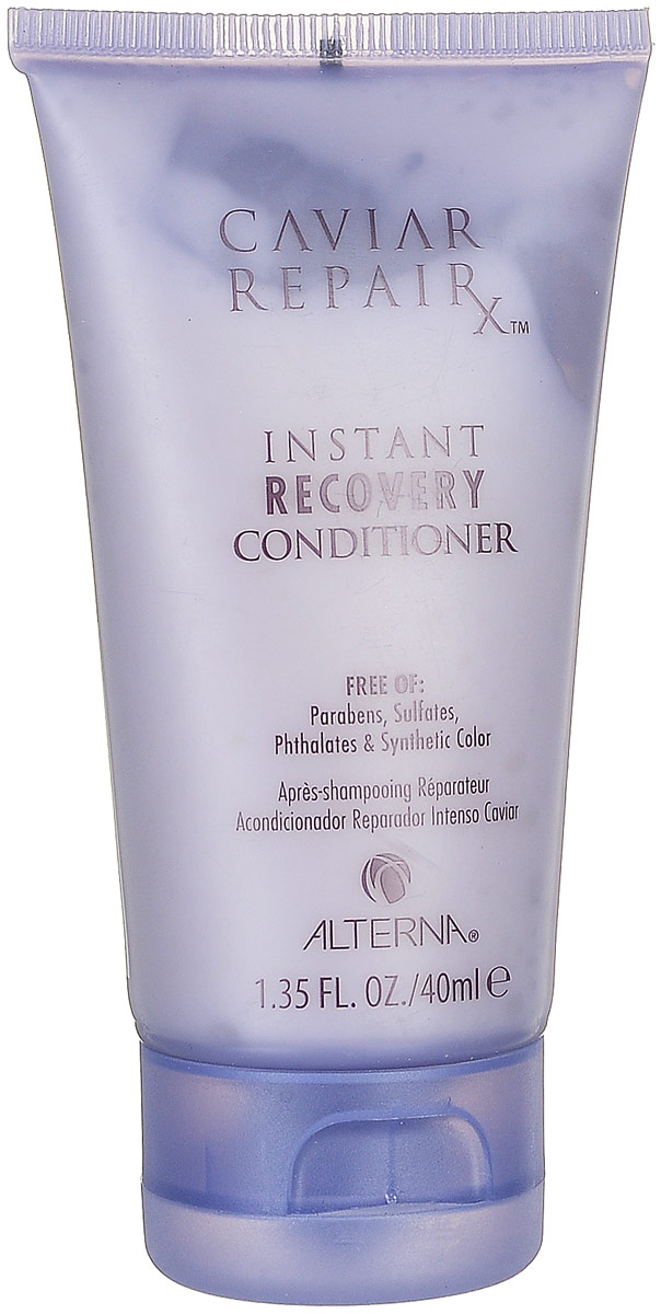 Alterna Caviar Repair Rx Instant Recovery Conditioner — Кондиционер «Быстрое восстановление» 40 мл67176.I Alterna Caviar Repair Rx Instant Recovery Conditioner — Кондиционер «Быстрое восстановление» 40 мл67176.ICaviar Repair RxInstant Recovery Conditioner Кондиционер Быстрое восстановление способствует глубокой очистке и питанию буквально каждого волоска. Регулярное использование кондиционера способствует улучшению и питанию не только волос, а ещё и кожного покрытия, то есть луковицы. Для того чтобы волосы выглядели здоровыми и чистыми их необходимо питать витаминами и минералами. В состав кондиционера входят и те и другие. Средство не содержит сульфатов, поэтому подходит для каждого типа волос. В составе кондиционера есть экстракт чёрной икры. Он восстанавливает каждый волос, создавая защитный барьер. Экстракт действует ещё и на плотность структуры волоса. Основная цель кондиционера заключается в эффективном, качественном и быстром уходе за повреждёнными волосами. Компоненты способствуют быстрому улучшению липидного баланса и структуры волос.