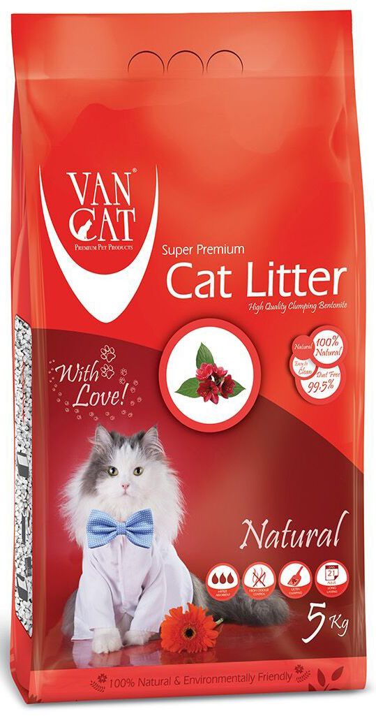 Наполнитель для кошачьих туалетов Van Cat Натуральный, комкующийся, без пыли, 5 кг20239 Наполнитель для кошачьих туалетов Van Cat Натуральный, комкующийся, без пыли, 5 кг20239Наполнитель для кошачьего туалета Van Cat Натуральный эффективно устраняет неприятные запахи. Обладает высокой абсорбцией, отлично комкуется, не пылит, лапы остаются чистыми.Безопасен для животных и окружающей среды. Сохраняет лоток сухим, прост в уборке. Размер гранул: 0,6-2,25 мм. Товар сертифицирован.