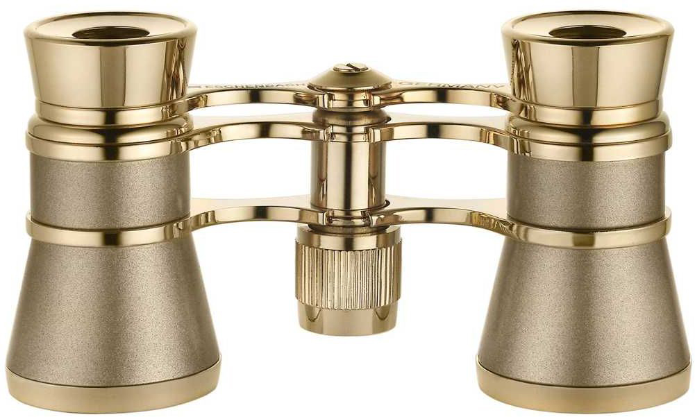 Бинокль театральный Eschenbach Glamour 3 х 25, цвет: золотистый44441 Бинокль театральный Eschenbach Glamour 3 х 25, цвет: золотистый44441Высококачественный театральный бинокль в классическом дизайне. Классический дизайн — идеальный вариант для походов в театр, на концерт, оперу, мюзикл, в кабаре. Яркое и четкое изображение благодаря высокому качеству линз диаметром 25 мм.