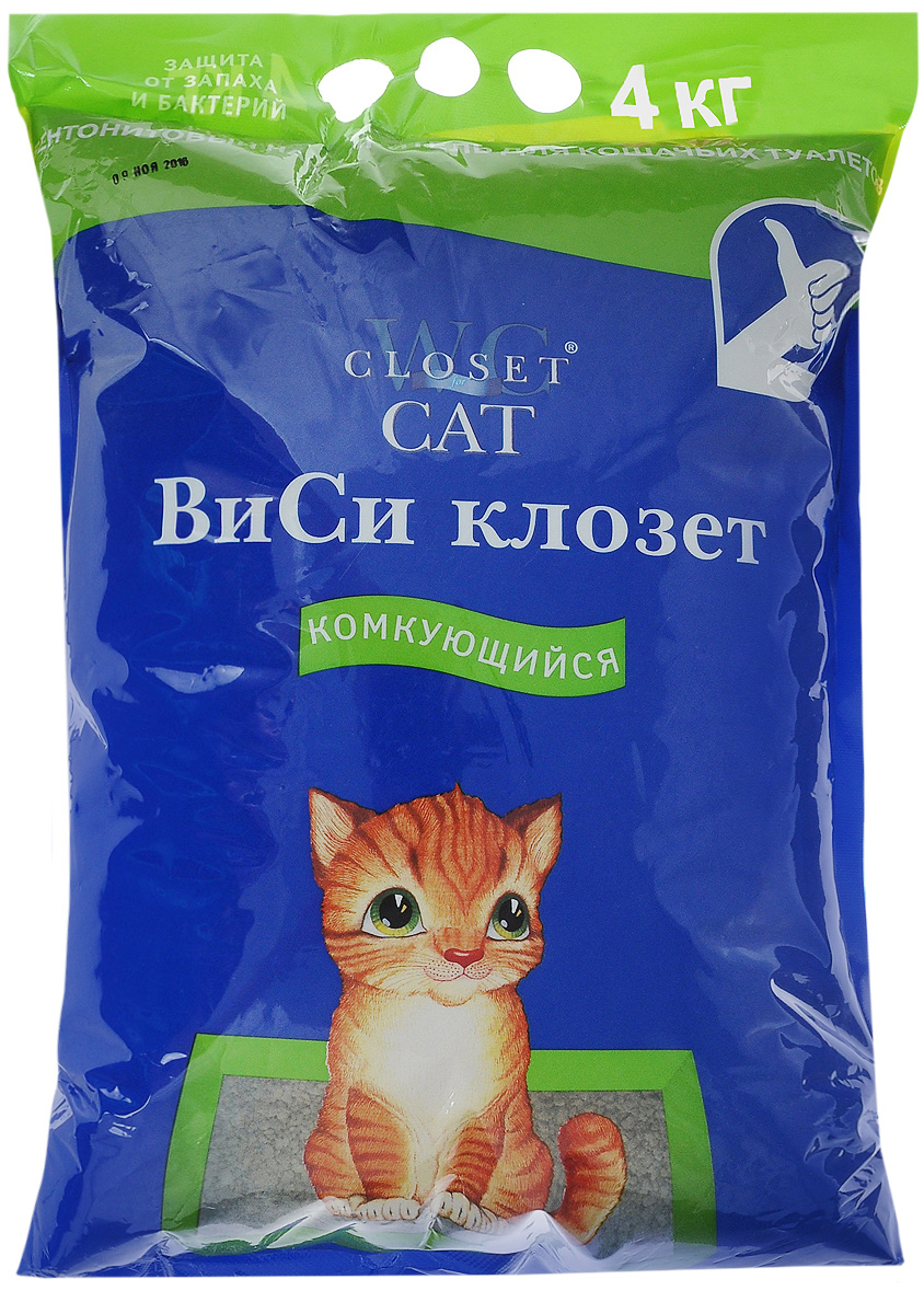 Наполнитель для кошачьего туалета ВиСи клозет, бентонитовый, комкующийся, 12 л (4 кг)3029 Наполнитель для кошачьего туалета ВиСи клозет, бентонитовый, комкующийся, 12 л (4 кг)3029Наполнитель ВиСи клозет содержит мелкие гранулы впитывающего вещества - бентонита, которые производятся из высококачественных бентонитовых глин. Наполнитель быстро впитывает жидкость, образуя комочки, причем один килограмм этого наполнителя удерживает не менее 1,5 литра жидкости. По результатам исследований влагопоглощение комкующегося наполнителя ВиСи клозет достигает 310%. Расход комкующегося наполнителя примерно в 2 раза меньше, чем других наполнителей.