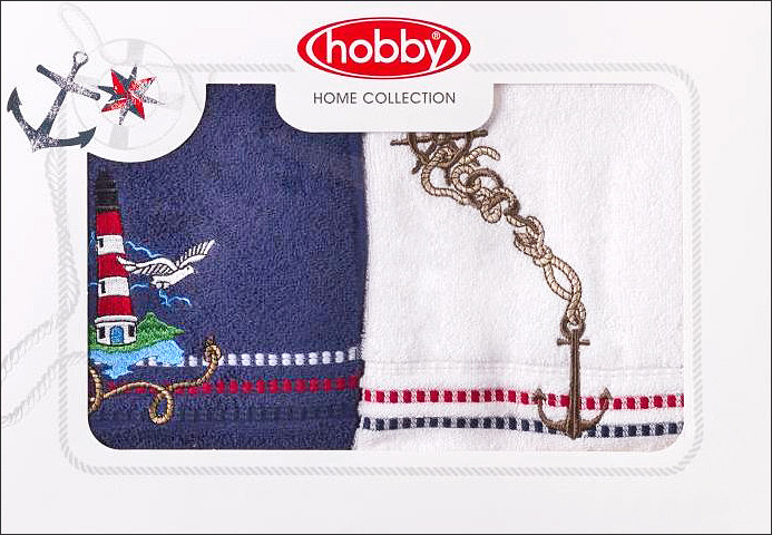 Полотенце махровое Hobby Home Collection Marina, цвет: синий, белый, 50х90 см, 2 шт1501001062 Полотенце махровое Hobby Home Collection Marina, цвет: синий, белый, 50х90 см, 2 шт1501001062Полотенца марки Хобби уникальны и разрабатываются эксклюзивно для данной марки. При создании коллекции используются самые высокотехнологичные ткацкие приемы. Дизайнеры марки украшают вещи изысканным декором. Коллекция линии соответствует актуальным тенденциям, диктуемым мировыми подиумами и модой в области домашнего текстиля.