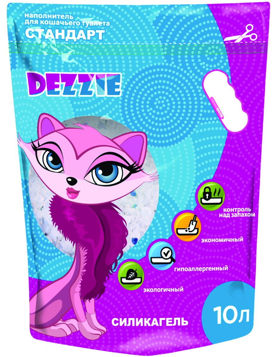 Наполнитель для кошачьего туалета Dezzie Стандарт, силикагелевый, 10 л5639001 Наполнитель для кошачьего туалета Dezzie Стандарт, силикагелевый, 10 л5639001Силикагелевый наполнитель Dezzie Стандарт для кошачьего туалета содержит белые гранулы с синими кристаллами, которые обязательно подчеркнут свежесть и чистоту дома.Кристаллическая форма гранул позволяет минимизировать разбрасывание.Состав: силикагель. Товар сертифицирован.