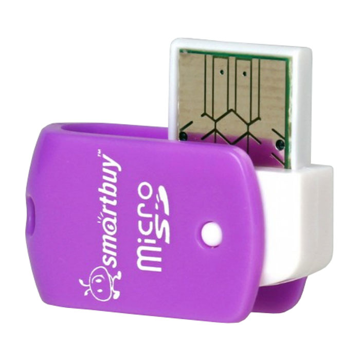 Smartbuy SBR-706-F, Violet картридерSBR-706-F Smartbuy SBR-706-F, Violet картридерSBR-706-FSmartBuy SBR-706 - это картридер для чтения и записи данных на поддерживаемые карты памяти. Устройство дает возможность быстро переносить в память компьютера или записывать на карточку такие объемные данные, как фотографии, музыкальные записи, видеоролики. Модель подключается к USB порту и совместно с картой памяти может использоваться как внешнее хранилище.