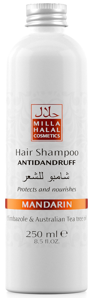 Milla Halal Cosmetics Шампунь против перхоти с маслами чайного дерева, мандарина и климбазолом MILLA MANDARIN, 250МЛ10767 Milla Halal Cosmetics Шампунь против перхоти с маслами чайного дерева, мандарина и климбазолом MILLA MANDARIN, 250МЛ10767100% натуральный продукт. Шампунь для волос, имеющих перхоть, благодаря входящему в его состав маслу из листьев австралийского Чайного дерева, маслу Мандарина и Климбазола, оказывает противогрибковое и бактерицидное действие на кожу головы. При регулярном использовании шампуня исчезает перхоть и другие косметические недостатки кожи головы.