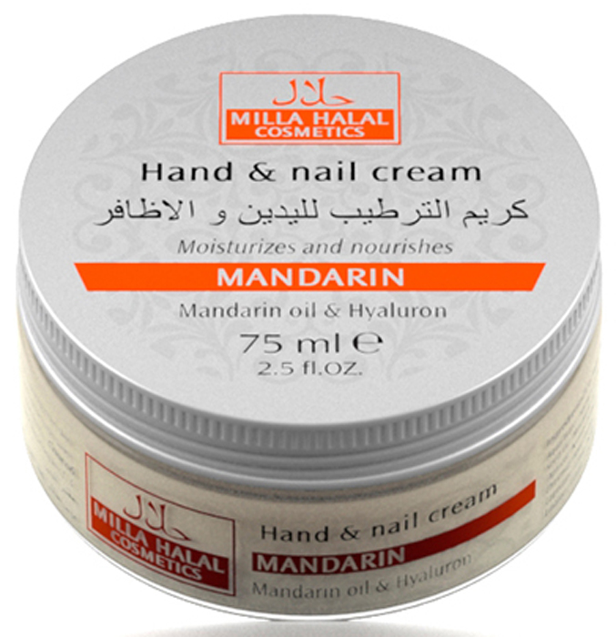 Milla Halal Cosmetics Крем для рук и ногтей с маслом мандарина, гиалуроном и пчелиным воском MILLA MANDARIN, 75МЛ10781 Milla Halal Cosmetics Крем для рук и ногтей с маслом мандарина, гиалуроном и пчелиным воском MILLA MANDARIN, 75МЛ10781100% натуральный продукт. Увлажняющий крем для рук и ногтей содержит эфирное масло мандарина, которое смягчает кожу, питает и делает её упругой. Благодаря уникальному набору масел и пчелиному воску, крем укрепляет структуру ногтей и защищает их от внешних негативных воздействий. Подходит для всех типов кожи.