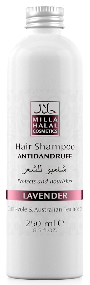 Milla Halal Cosmetics Шампунь против перхоти с маслом чайного дерева, эф. маслом лаванды и климбазолом MILLA LAVANDER, 250МЛ10969 Milla Halal Cosmetics Шампунь против перхоти с маслом чайного дерева, эф. маслом лаванды и климбазолом MILLA LAVANDER, 250МЛ10969100% натуральный продукт. Шампунь для волос, имеющих перхоть, благодаря входящему в его состав маслу из листьев австралийского Чайного дерева, эфирному маслу Лаванды узколистной (Английской) и Климбазолу, оказывает противогрибковое и бактерицидное действие на кожу головы. При регулярном использовании шампуня исчезает перхоть и другие косметические недостатки кожи головы.
