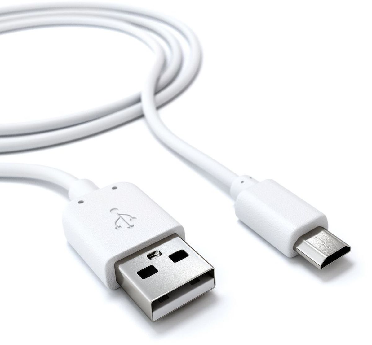 Red Line кабель USB-microUSB, White (2 м)