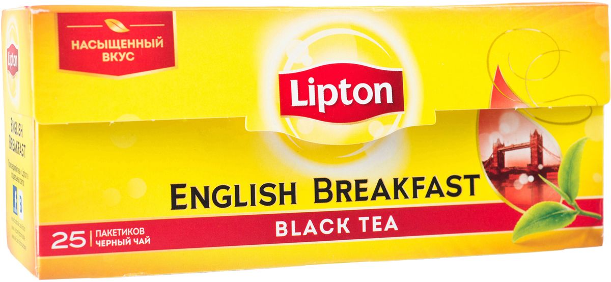 Lipton Черный чай English Breakfast 25 шт21072021 Lipton Черный чай English Breakfast 25 шт21072021Крепкий и бодрящий чай Lipton English Breakfast – это идеальный напиток для начала дня, который подарит энергию, силы и вдохновение, настроит на нужную волну с самого утра. Вкус, пробуждающий, как первый луч солнца, – что может быть лучше? Одна чашка высококачественного черного чая с насыщенным вкусом и благородным, мягким ароматом взбодрит в утренние часы и сделает ваше пробуждениекомфортным, а день максимально продуктивным.
