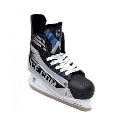 Коньки хоккейные Ice.Com A 2.0e, цвет: серый, синий, черный. Размер 39