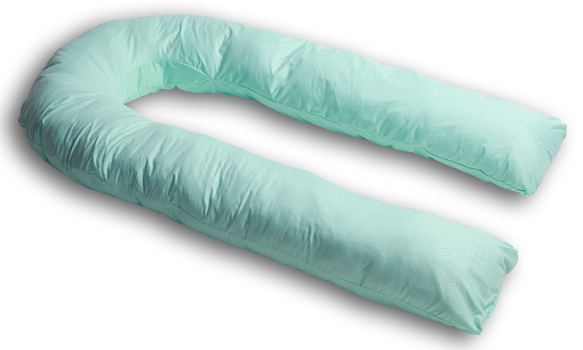 Body Pillow Подушка для беременных и кормящих U-образная цвет мятный
