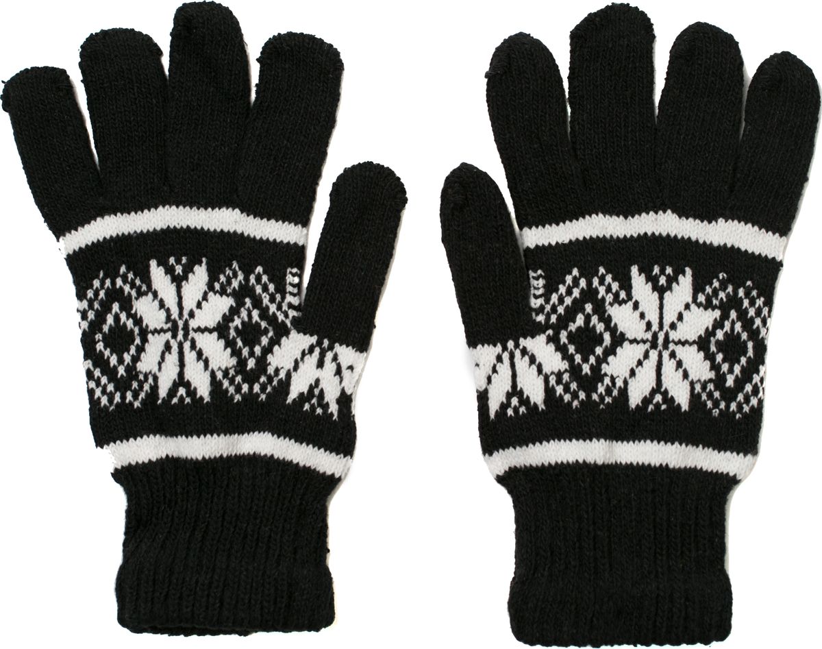Перчатки женские Mitya Veselkov, цвет: черный, белый. PERCH3-BLA. Размер универсальный