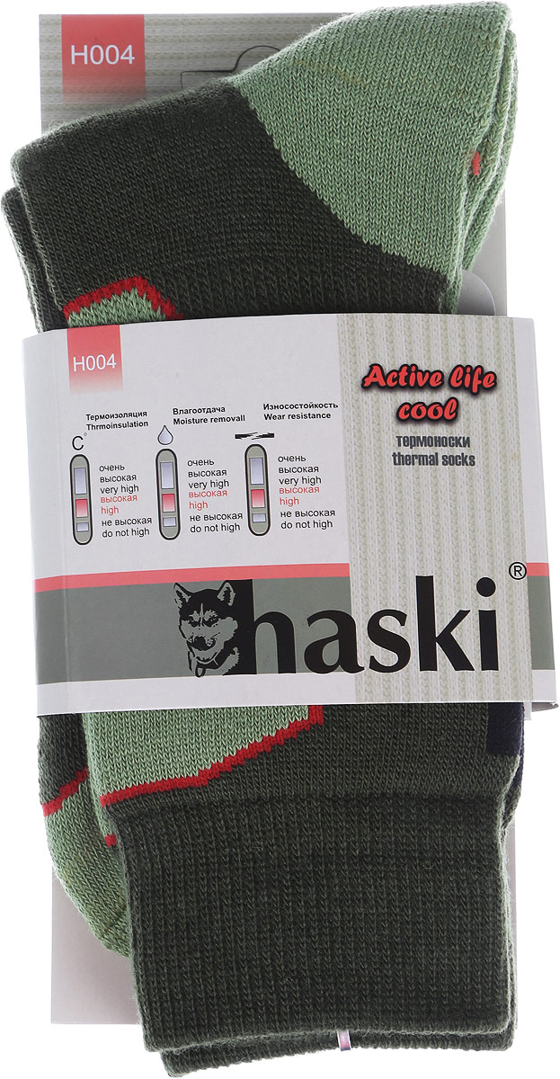Термоноски мужские Haski, цвет: зеленый, светло-зеленый, красный. H004. Размер 41/43H004 Термоноски мужские Haski, цвет: зеленый, светло-зеленый, красный. H004. Размер 41/43H004Мужские термоноски Haski предназначены для ежедневного использования в холодную погоду. Модель выполнена из акрила, полиамида, мериносовой шерсти и эластана. Содержащиеся в составе волокна шерсти овец мериносов позволяют максимально сохранить тепло и обеспечивают приятную легкость и дополнительный комфорт. Длина носка подобрана оптимально для наилучшего сохранения тепла. Наличие синтетических нитей заметно повышает износостойкость модели.