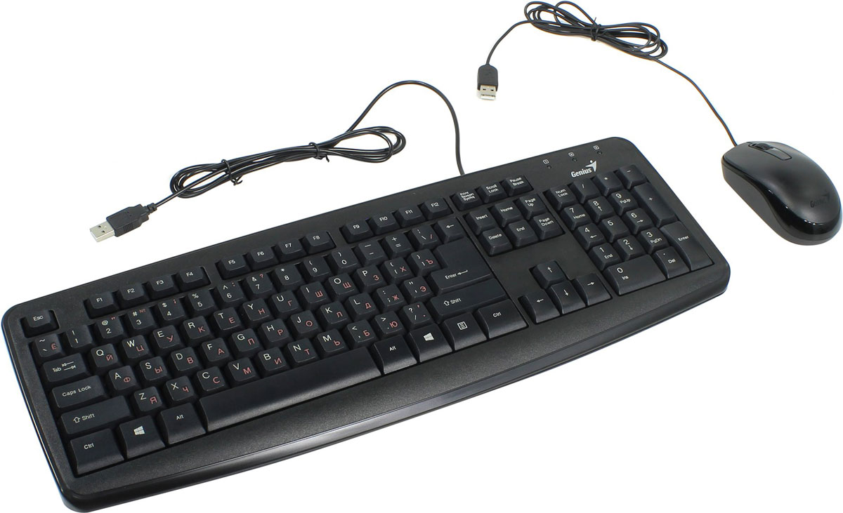 Genius Combo KM-130, Black клавиатура + мышь