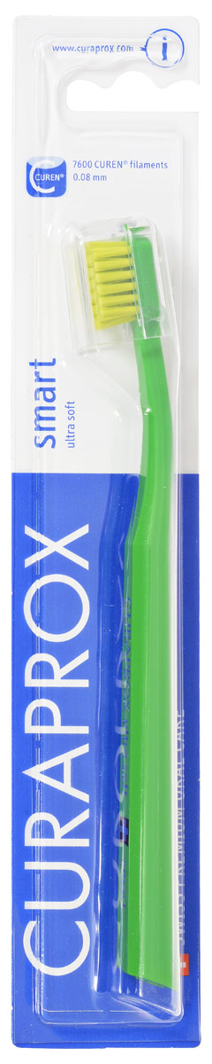 Curaprox CS smart Зубная щетка для детей цвет зеленый, желтый
