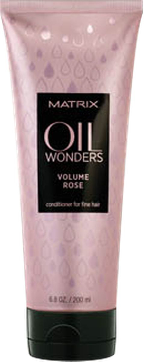 Matrix Oil Wonders Volume Rose Питающий кондиционер с маслом розы, 200 млP1188400 Matrix Oil Wonders Volume Rose Питающий кондиционер с маслом розы, 200 млP1188400Легкий кондиционер Oil Wonders Volume Rose (ОИЛ ВАНДЕРС ВОЛЬЮМ РОУЗ) без силиконов для объема тонких волос, обогащенный деликатным маслом дикой розы обеспечивает питание волос без утяжеления.