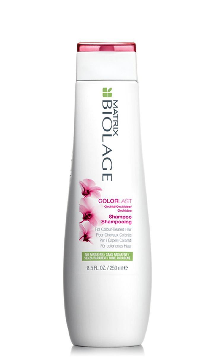 Matrix Biolage Colorlast Шампунь 250млE0900 Matrix Biolage Colorlast Шампунь 250млE0900Окрашенные волосы со временем становятся тусклыми и теряют блеск. ШампуньBiolage Colorlast™ (КолорЛаст) помогает сохранить глубину и яркость оттенка окрашенных волос, придавая им здоровый, сияющий вид.Волосы сохраняют насыщенный цвет до 9 недель* после окрашивания. Формула без парабенов.- Помогает продлить яркость цвета окрашенных волос.- Бережно очищает волосы, сохраняя насыщенность оттенка. - Формула без парабенов.*При использовании системы из Колорласт шампуня и кондиционера по сравнению с шампунем без кондиционирующих свойств.