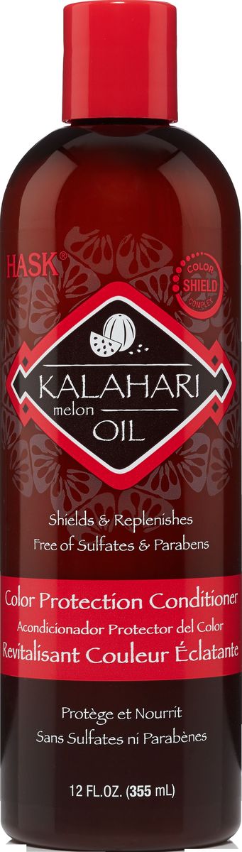 HASK Кондиционер для защиты цвета с маслом дыни Калахари, 355 мл34329A HASK Кондиционер для защиты цвета с маслом дыни Калахари, 355 мл34329AКондиционер для защиты цвета с маслом дыни Калахари защищает от сухости и потускнения цвета, делает волосы увлажненными и сияющими. Этот шампунь деликатно очищает, чтобы сохранить яркий цвет Ваших волос.