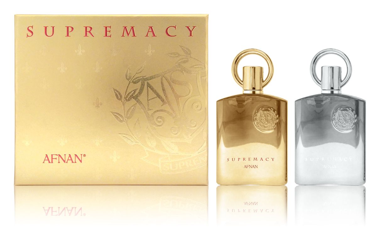Afnan Парфюмерный Набор Supremacy Gift Set (Supremacy Pour Femme, 100 мл + Supremacy Pour Homme, 100 мл)210551 Afnan Парфюмерный Набор Supremacy Gift Set (Supremacy Pour Femme, 100 мл + Supremacy Pour Homme, 100 мл)210551Подарочный набор состоит из двух ароматов для него и для неё SUPREMACY(ПРЕВОСХОДСТВО)парфюмерная вода для женщинСемейство ароматов:удовые, пряные, цветочныеВерхние ноты:фиалка, цветы персика, тмин, мускатный орехНоты «сердца»:пачули, ирисБазовые ноты:амбра, ваниль, бензоин, удовое дерево SUPREMACY POUR HOMME(ПРЕВОСХОДСТВО)парфюмерная вода для мужчин100 млСемейство ароматов:древесно-цветочные, мускусныеВерхние ноты:яблоко, бергамот, черная смородина, ананасНоты «сердца»:роза, береза, марокканский жасмин, пачулиБазовые ноты:дубовый мох, мускус, амбра, ваниль