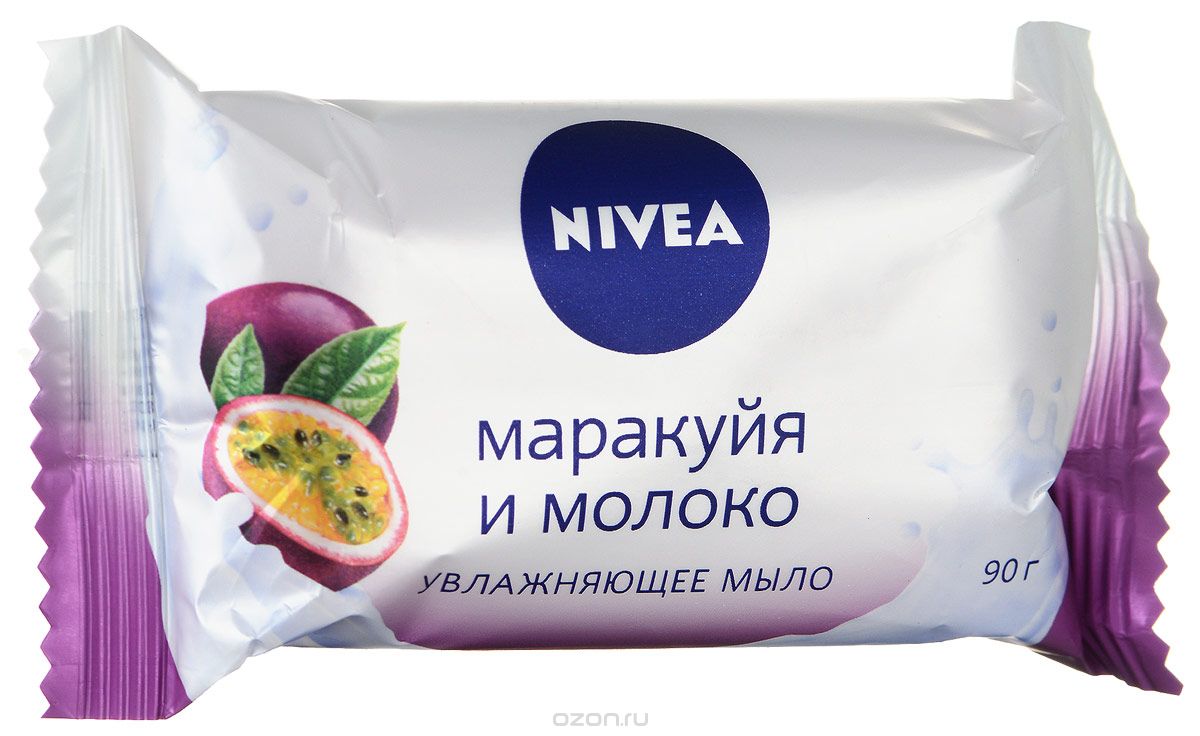 NIVEA Мыло-уход Маракуйя и молоко 90 г1002437 NIVEA Мыло-уход Маракуйя и молоко 90 г1002437Мыло Маракуйя и молоко от NIVEA увлажняет и заботится о Вашей коже. Сочный аромат тропических фруктов надолго подарит положительные эмоции. Товар сертифицирован.
