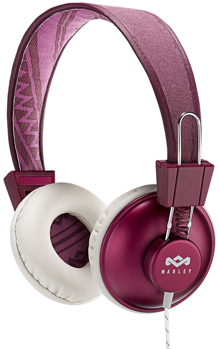 House of Marley Positive Vibration, Purple наушникиEM-JH011-PU House of Marley Positive Vibration, Purple наушникиEM-JH011-PUПриготовьтесь к позитивным вибрациям с наушниками House of Marley Positive Vibration. Они производятся только из экологичных и долговечных материалов - подлежащего переработке алюминия, стали и натурального холста.Крупные 50-мм динамические драйверы накладных наушников Positive Vibration настроены на мощное и детальное звучание премиального уровня.Легковесное, смягченное оголовье в холстяной обшивке и большие мягкие амбушюры обеспечивают высокий уровень комфорта и звукоизоляцию от внешнего мира.Тканевая оплетка повышает надежность кабеля, помогает избежать спутывания и снижает микрофонный шум.