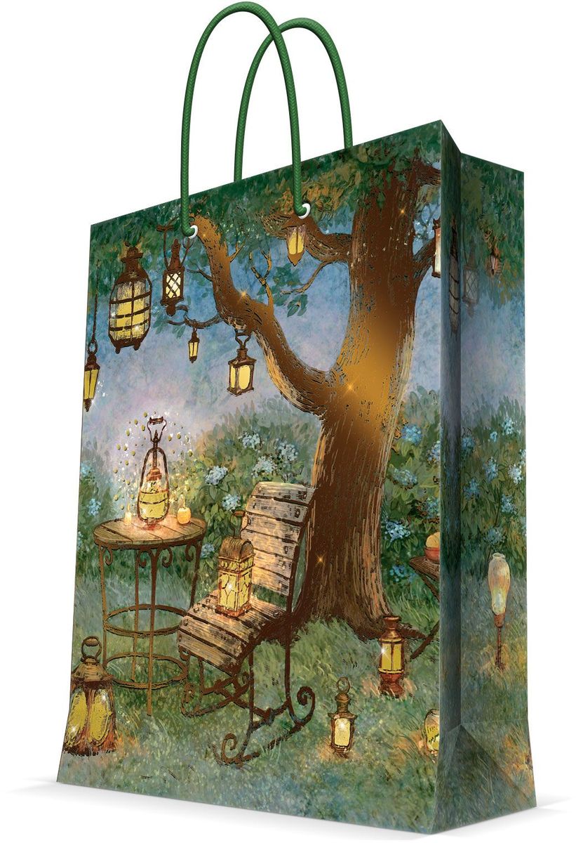 Пакет подарочный Magic Home Волшебные фонари, 17,8 х 22,9 х 9,8 см43509 Пакет подарочный Magic Home Волшебные фонари, 17,8 х 22,9 х 9,8 см43509Подарочный пакет Magic Home, изготовленный из плотной бумаги, станет незаменимым дополнением к выбранному подарку. Дно изделия укреплено картоном, который позволяет сохранить форму пакета и исключает возможность деформации дна под тяжестью подарка. Пакет выполнен с глянцевой ламинацией, что придает ему прочность, а изображению - яркость и насыщенность цветов. Для удобной переноски имеются две ручки в виде шнурков.Подарок, преподнесенный в оригинальной упаковке, всегда будет самым эффектным и запоминающимся. Окружите близких людей вниманием и заботой, вручив презент в нарядном, праздничном оформлении.Плотность бумаги: 140 г/м2.