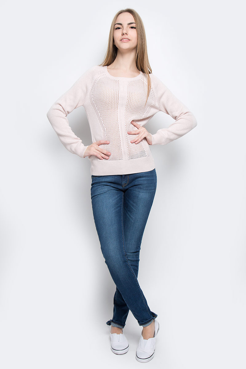 Джемпер женский oodji Collection, цвет: светло-розовый. 73807604/43214/4000N. Размер M (46)73807604/43214/4000N Джемпер женский oodji Collection, цвет: светло-розовый. 73807604/43214/4000N. Размер M (46)73807604/43214/4000NЖенский джемпер oodji Collection выполнен из пана с добавлением полиамида, альпаки и мохера. Модель с круглым вырезом горловины и длинными рукавами оформлена оригинальной вязкой.