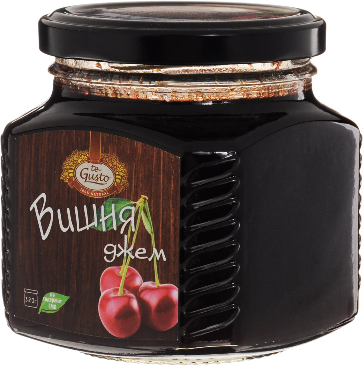 te Gusto Джем из вишни, 320 г4657155301399 te Gusto Джем из вишни, 320 г4657155301399Ароматный джем te Gusto сварен из вишни, имеет желеобразную консистенцию с крупными кусочками фруктов. Для приготовления используются только свежие, тщательно отобранные плоды, созревшие в экологически чистых местах.Вишня благотворно воздействует на общее состояние организма, укрепляет иммунитет, стимулирует обменные процессы и сводит к минимуму риск развития онкологических заболеваний. Кроме того, джем обладает способностью уничтожать вредоносные бактерии и помогает при простудных заболеваниях, оказывая активное отхаркивающее действие. Пектины понижают уровень холестерина, улучшают пищеварение и нормализуют перистальтику кишечника.