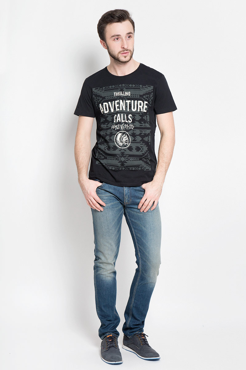 Футболка мужская Tom Tailor Denim, цвет: черный. 1036555.00.12_2999. Размер XL (52)1036555.00.12_2999 Футболка мужская Tom Tailor Denim, цвет: черный. 1036555.00.12_2999. Размер XL (52)1036555.00.12_2999Стильная мужская футболка Tom Tailor Denim выполнена из натурального хлопка с добавлением вискозы. Модель с круглым вырезом горловины и короткими рукавами.