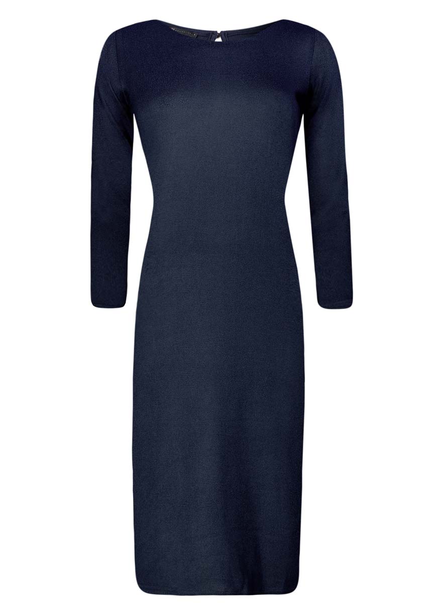 Платье oodji Collection, цвет: темно-синий. 24001070-5/15640/7900N. Размер XS (42)