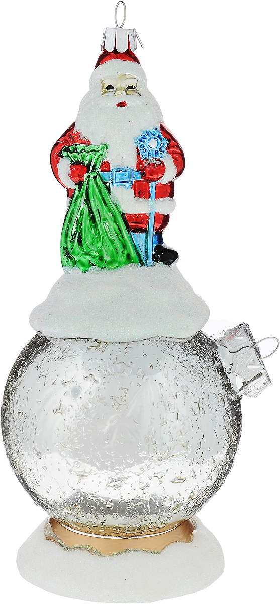 Украшение новогоднее подвесное Mister Christmas Дед Мороз на шаре, цвет: серебристый, длина 15 см. BD 80-704BD 80-704 Украшение новогоднее подвесное Mister Christmas Дед Мороз на шаре, цвет: серебристый, длина 15 см. BD 80-704BD 80-704Украшение Mister Christmas Дед Мороз на шаре представляет собой весьма оригинальную елочную игрушку 2 в 1. Это и классический елочный шар, и миниатюрная фигурка Деда Мороза. Изделие выполнено из качественного пластика и отличается прочностью и безопасностью. Украшение Mister Christmas Дед Мороз на шаре - это не просто классическая елочная игрушка. Оно может стать элементом праздничного декора, если установить на специальной подставке. В любом случае такая игрушка будет привлекать внимание и создавать праздничную атмосферу в доме или офисе.Длина: 15 см.