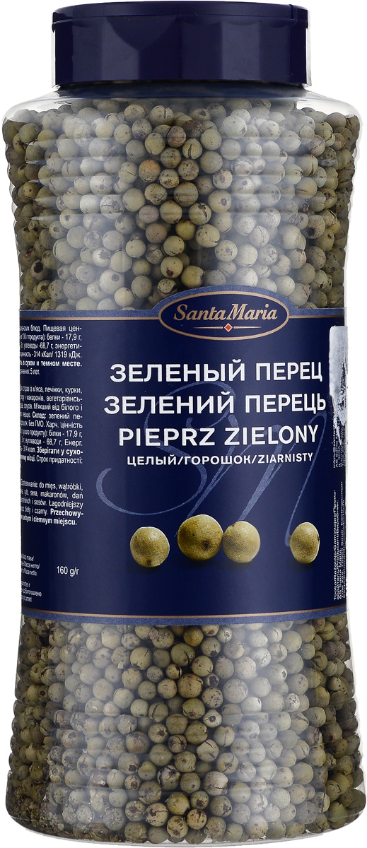 Santa Maria Зеленый перец целый, 160 г santa maria белый перец целый 550 г