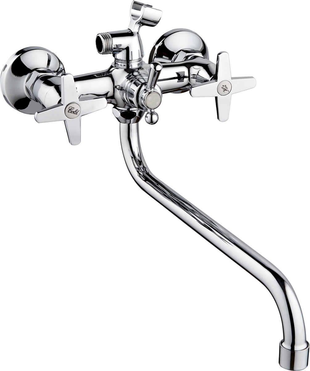 Смеситель для ванны РМС, с длинным изливом, цвет: хром. SL72-143SL72-143 Смеситель для ванны РМС, с длинным изливом, цвет: хром. SL72-143SL72-143Двуручковый смеситель для ванной комнаты РМС предназначен для смешивания холодной и горячей воды. Выполнен из высококачественной латуни повышенной прочности, устойчивой к коррозии. Кран-букса латунная с керамическими пластинами, угол поворота 180°. Оснащен длинным изливом. Переключение на душ - шаровое. Аэратор выполнен из пластика. В комплекте: эксцентрики, отражатели, металлический шланг для душа, лейка для душа.Длина шланга: 1,5 м.