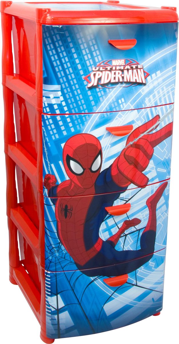 Комод Disney Человек-Паук, цвет: красный, 4 секции. М 2805-ММ 2805-М Комод Disney Человек-Паук, цвет: красный, 4 секции. М 2805-ММ 2805-МВместительный, современный и удобный комод Disney Человек-Паук с любимыми героями идеально подойдет для детской комнаты. Сглаженные углы и облегченная конструкция комода безопасны даже для самых активных детей. Яркие и сочные цвета идеально впишутся в интерьер детской комнаты.