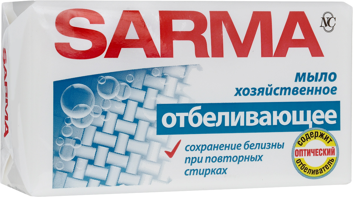 Мыло хозяйственное Сарма, отбеливающее, 140 г сарма мыло с отбел эффектом 140гр 1089669
