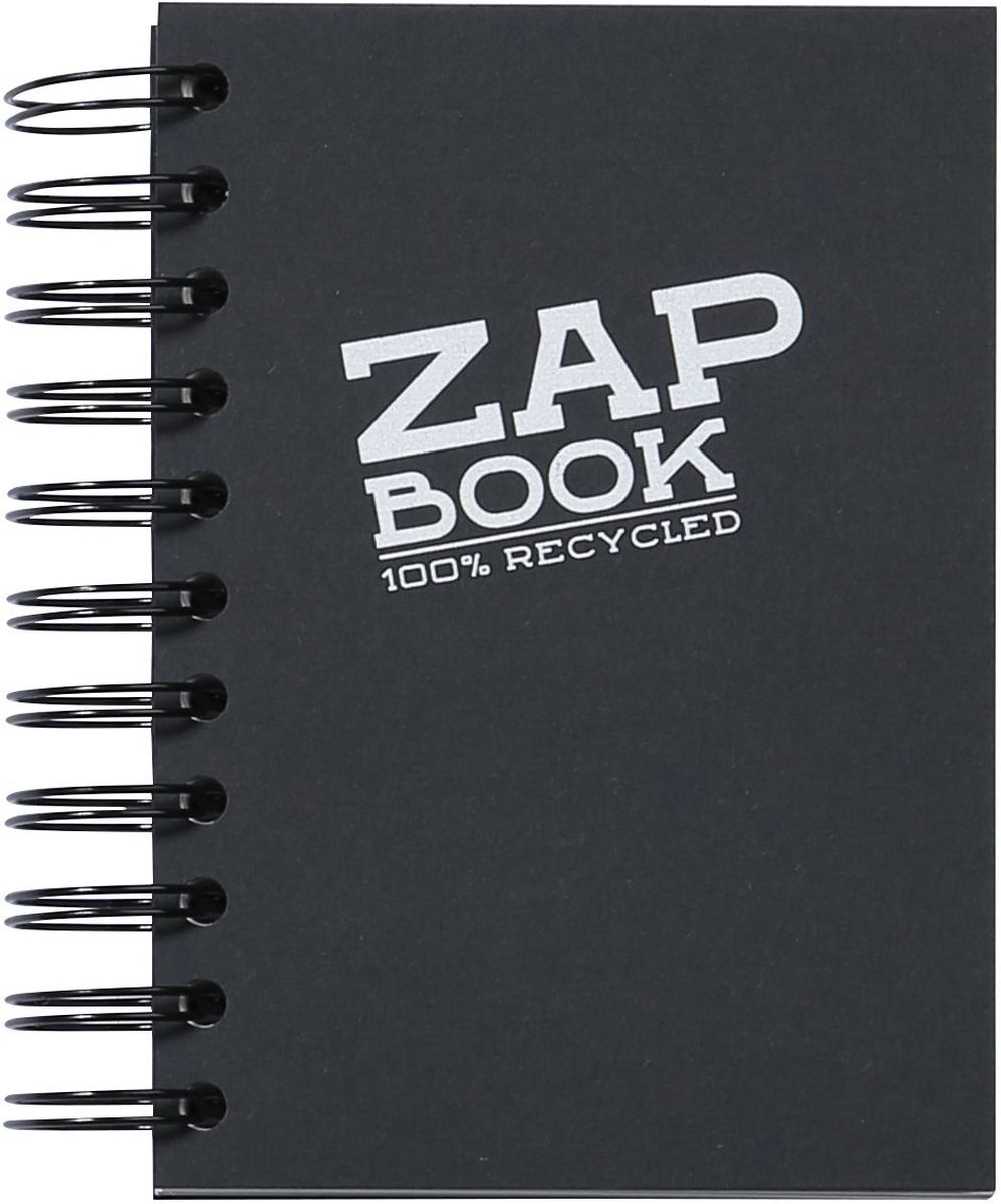 Блокнот Clairefontaine Zap Book, на спирали, цвет: черый, формат A6, 160 листов8361С Блокнот Clairefontaine Zap Book, на спирали, цвет: черый, формат A6, 160 листов8361СОригинальный блокнот Clairefontaine идеально подойдет для памятных записей, любимых стихов, рисунков и многого другого. Плотная обложкапредохраняет листы от порчи изамятия. Такой блокнот станет забавным и практичным подарком - он не затеряется среди бумаг, и долгое время будет вызывать улыбку окружающих.
