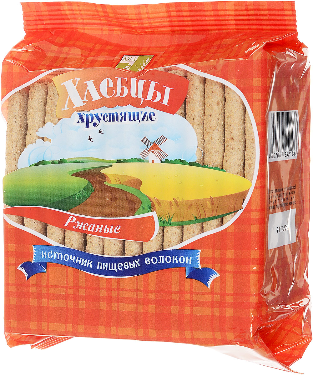 Диадар Хлебцы Ржаные, 100 г4607061252186 Диадар Хлебцы Ржаные, 100 г4607061252186Хлебцы хрустящие Диадар приготовлены из муки, отрубей; без применения красителей и консервантов. Также продукт не содержат генетически модифицированных веществ. При производстве хлебцев используется только природная вода. Экструдированные хлебцы – это источник витаминов, минералов и клетчатки. Прекрасно вписываются в рацион диетического питания, так как являются низкокалорийными, и снижают аппетит.