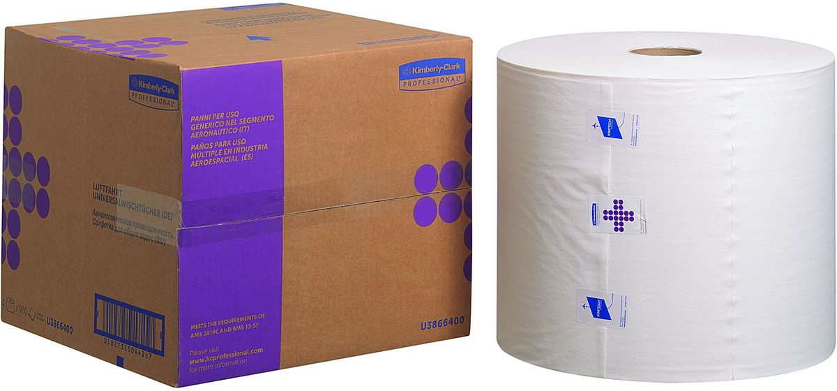 Салфетки Kimberly-Clark Professional, 900 шт. 3866438664 Салфетки Kimberly-Clark Professional, 900 шт. 3866438664Протирочный материал Kimberly-Clark Professional выполнен в виде салфеток и предназначен специально для аэрокосмической отрасли, а также рекомендован к использованию в таких отраслях как металлургическая, нефтеперерабатывающая, газовая промышленность и автомобилестроение. Продукция соответствует требованиям авиапроизводителей Boeing и Airbus, нормам AMS 3819C и BMS 15-5F. Может использоваться с переносными или стационарными диспенсерами для контроля расхода продукта и уменьшения объема отходов. Количество салфеток в рулоне: 900 шт.