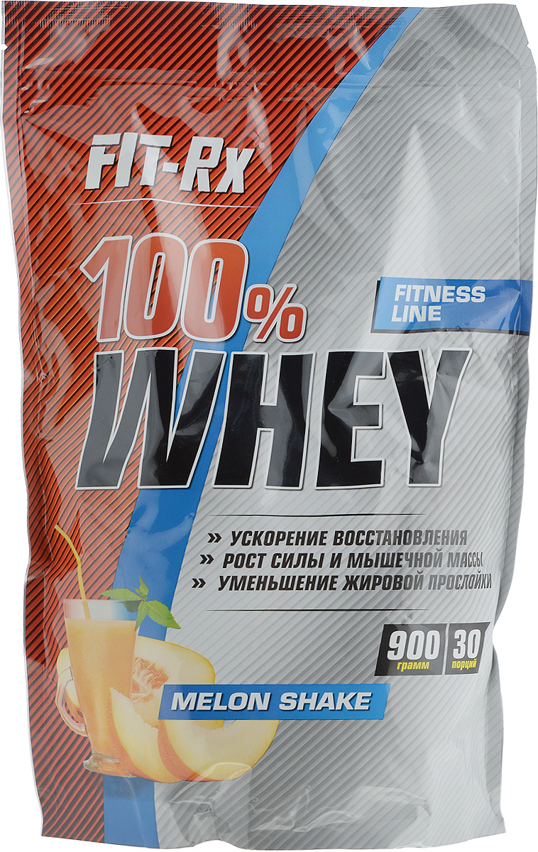 Концентрат напитка сухойFIT-Rx Белковый коктейль 100% Whey, со вкусом дынного шейка, 900 гFR 100% Whey - 100% Вей дынный шейк (900г) Концентрат напитка сухойFIT-Rx Белковый коктейль 100% Whey, со вкусом дынного шейка, 900 гFR 100% Whey - 100% Вей дынный шейк (900г)Сухой концентрат напиткаFIT-Rx Белковый коктейль 100% Whey - это сывороточный протеин и пищевые волокна. Сывороточный протеин занимает первое место по популярности среди всех видов протеинов. Основные достоинства «сыворотки» заключаются в лучшем среди всех животных протеинов аминокислот составе и максимальной скорости усвоения. Во всех ситуациях, когда организму срочно нужен высокий уровень аминокислот в крови, например, после длительного периода без пищи, перед или после физических нагрузок, сывороточный протеин будет лучшим выбором. Кроме того, высокая скорость усвоения обеспечивает и максимально высокую концентрацию аминокислот в крови и, следовательно, в мышечных волокнах. В мышечных волокнах существуют так называемые сигнальные системы обеспечивающие интенсификацию синтеза белков на рибосомах, а также увеличение количества мышечных ядер. Одним из факторов активации данной системы является избыток аминокислот в мышечной клетке, а создать такой избыток можно лишь приемом протеина с высокой скоростью абсорбции. Поэтому в многочисленных исследованиях связанных с измерением зависимости синтеза мышечных белков от приема того или иного вида протеина, сывороточный проявляет себя как безусловный лидер. Другим фактором, влияющим на это, является самое высокое среди всех остальных видов белка, содержанием аминокислот ВСАА в белковой молекуле.Пищевые волокна, входящие в состав, призваны улучшить работу кишечника, в котором, как известно, происходит переваривание и всасывание всех питательных веществ, снабдить полезную микрофлору естественным для них кормом, которым и являются пищевые волокна, а кроме того сделать продукт более сытным. Наличие пищевых волокон позволяет применять продукт в качестве заменителя пищи.Состав: сывороточный белок, кофе растворимый, пищевые волокна, лецитин (эмульгатор), гуаровая камедь, ксантановая камедь, ароматизатор, идентичный натуральному, Дыня, кремния диоксид, подсластитель Сукралоза.Способ приготовления: две мерные ложки (30 г) высыпать в 300-500 мл воды комнатной температуры, тщательно премешать. Для смешивания рекомендуется использовать шейкера. Принимать после сна и после тренировки.Товар сертифицирован.
