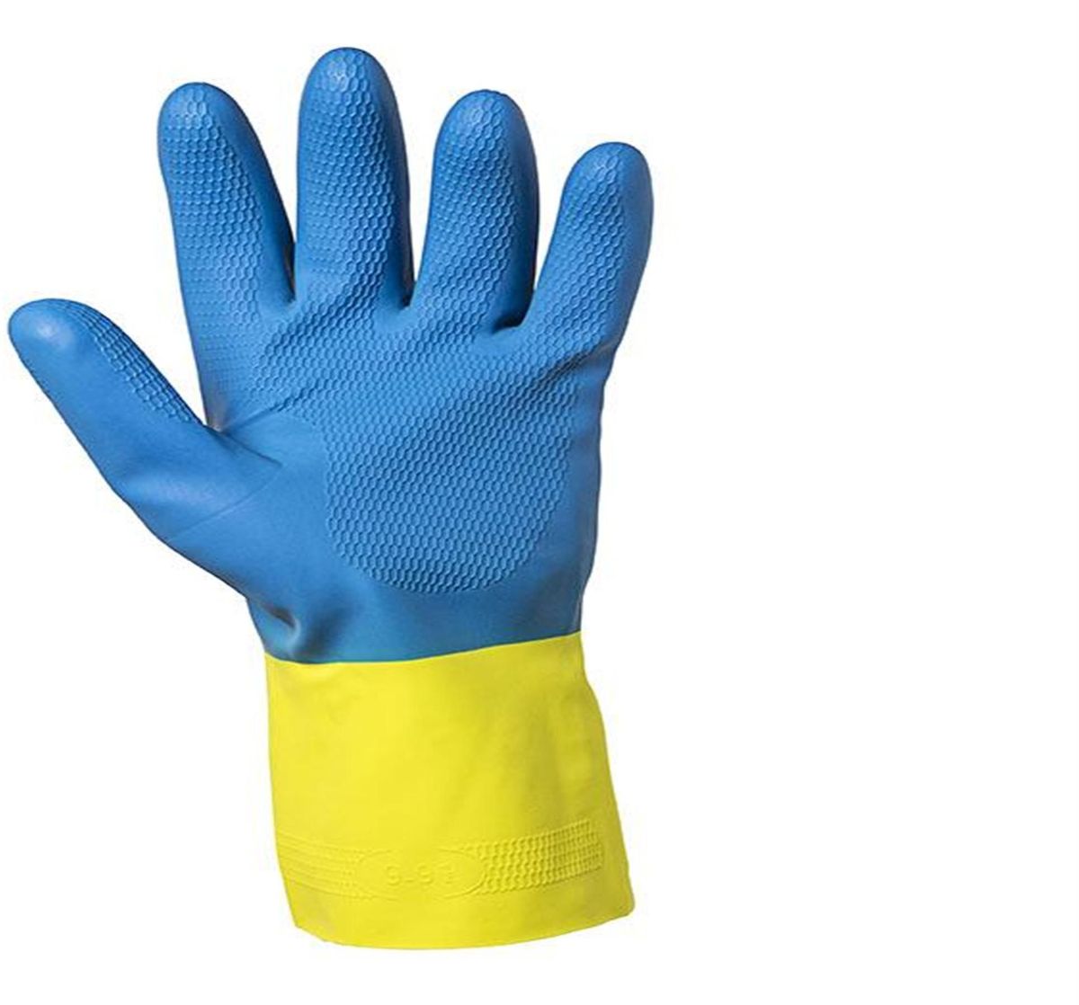 Перчатки хозяйственные Jackson Safety G80, размер 9 (L), цвет: желтый, голубой, 60 пар38743 Перчатки хозяйственные Jackson Safety G80, размер 9 (L), цвет: желтый, голубой, 60 пар38743Защитные перчатки JACKSON SAFETY® G80 латекс/неопрен для защиты от химических веществ подходят для целого спектра областей применения: обеспечивают надежную защиту от воздействия химических веществ. Относятся к СИЗ категории III (CE Complex), а также обеспечивают защиту от механического воздействия в тех областях, где работают с химическими веществами, маслами, густыми смазками, кислотами, каустическими средствами или растворителями. Разрешен контакт с пищевыми продуктами. Поставляются в виде пары перчаток с индивидуальным дизайном для левой и правой руки; толщина 0,70 мм; имеют неопреновое покрытие поверх латекса для обеспечения максимальной защиты, а также для улучшения гибкости материала. Удлиненные манжеты, текстурированный материал в области ладони обеспечивает отличный захват при работе сухими/влажными поверхностями; хлопковое напыление на внутренней стороне перчатки обеспечивает легкость при надевании/снятии перчатки, а также комфорт при длительном использовании. Хлорированы для снижения воздействия латексных протеинов на кожу.Размеры:38741 - S (7)38742 - M (8)38743 - L (9)38744 - XL (10)