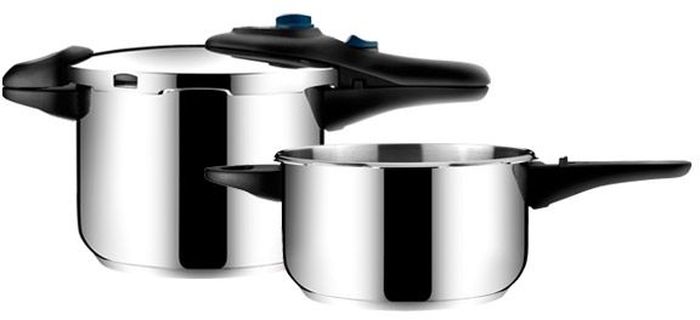 Скороварка Tescoma Presto Duo , 4,0 и 6,0 л. 701510701510 Скороварка Tescoma Presto Duo , 4,0 и 6,0 л. 701510701510Набор скороварок Tescoma Presto Duo , 4,0 и 6,0 л изготовлены из высококачественной нержавеющей стали. - позволяет готовить при низком или высоком давлении, что способствует сохранению натурального вкуса и пищевой ценности блюд.- массивные ручки – не обжигают руки!- экстратолстое сэндвичевое дно – препятствует пригоранию.- элегантный дизайн. - современный штыковой затвор.- подходит для газовых, электрических, стеклокерамических и индукционных плит.- универсальная крышка на две кастрюли.