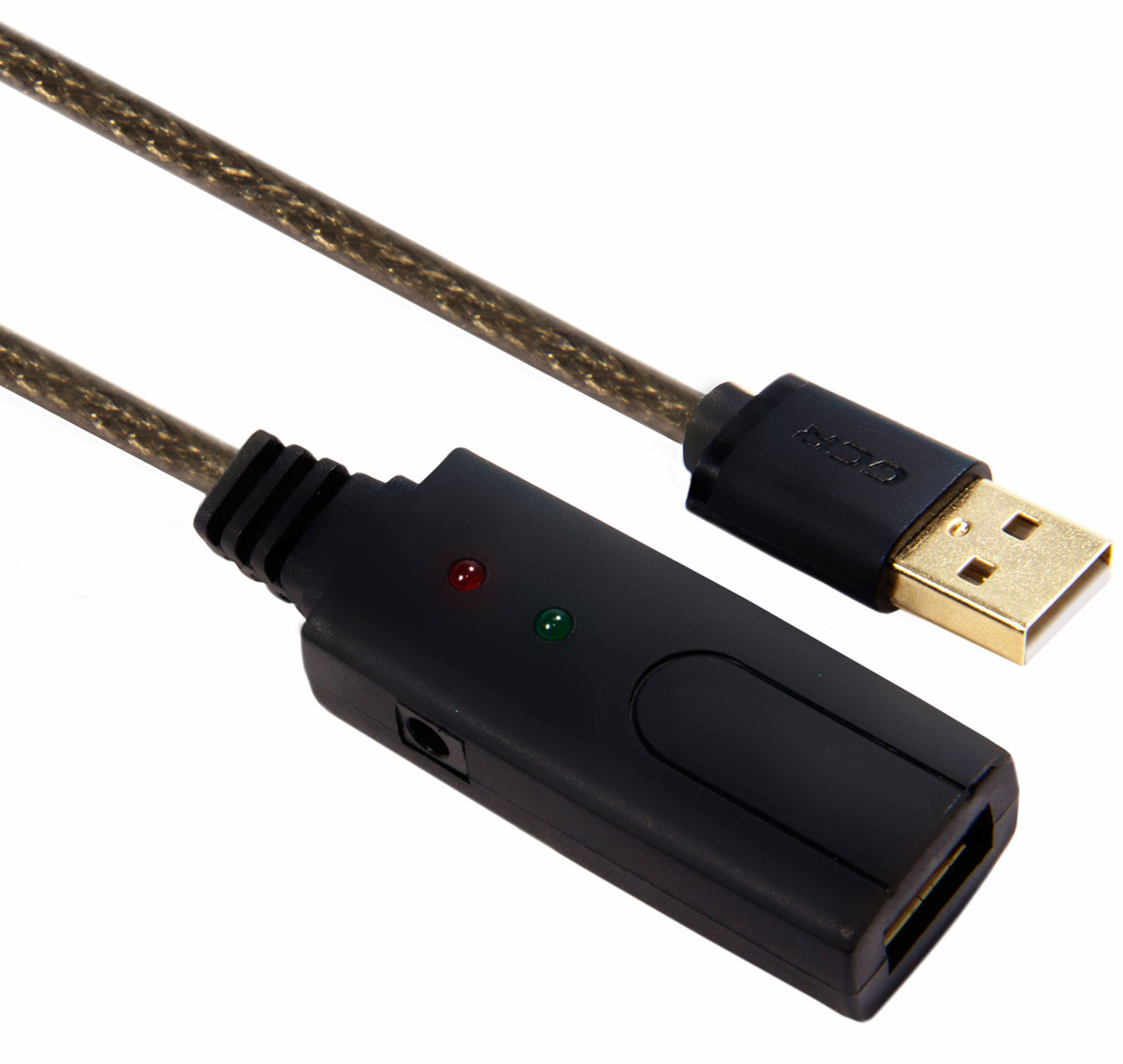 Greenconnect Russia GCR-UEC3M2-BD2S, Transparent Black удлинитель активный USB 2.0 (5 м)GCR-UEC3M2-BD2S-5.0m Greenconnect Russia GCR-UEC3M2-BD2S, Transparent Black удлинитель активный USB 2.0 (5 м)GCR-UEC3M2-BD2S-5.0mАктивный USB 2.0 удлинитель с усилителем Greenconnect Russia GCR-UEC3M2-BD2S обеспечит постоянный, непрерывный, высококачественный сигнал между USB устройствами на больших расстояниях. Кабель позволяет подключать USB-модем и устанавливать его на крышах загородных домов и домах частного сектора, чтобы получать более мощный сигнал и стабильное Интернет-соединение. При производстве применяются современные технологии изготовления, благодаря чему кабель обеспечивает высокую скорость передачи данных (до 480 Мбит/с), а также способен работать при экстремальных температурах (от -20 до +45). Оснащен разъем для подачи дополнительного питания, что гарантирует более надежную и стабильную работу удаленных устройств.Двойное экранирование гарантированно защищает сигнал от помех и искажений, а провод от повреждений.