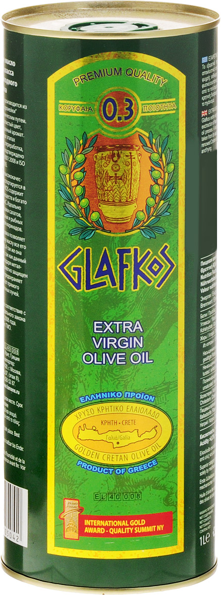 Glafkos Extra Virgin масло оливковое, 1 л16001 Glafkos Extra Virgin масло оливковое, 1 л160015203299105042