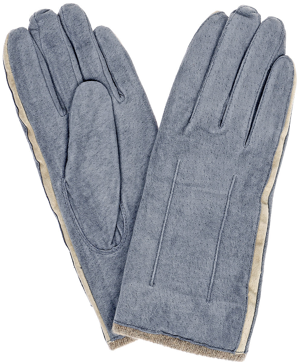 Перчатки женские Dali Exclusive, цвет: серый, бежевый. SP13_FIA. Размер 6,5