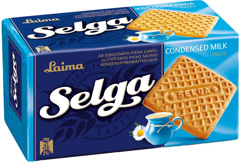 Selga Печенье со вкусом сгущенного молока, 180 гP31020321 Selga Печенье со вкусом сгущенного молока, 180 гP31020321Классическое сахарное печенье со вкусом сгущенного молока.