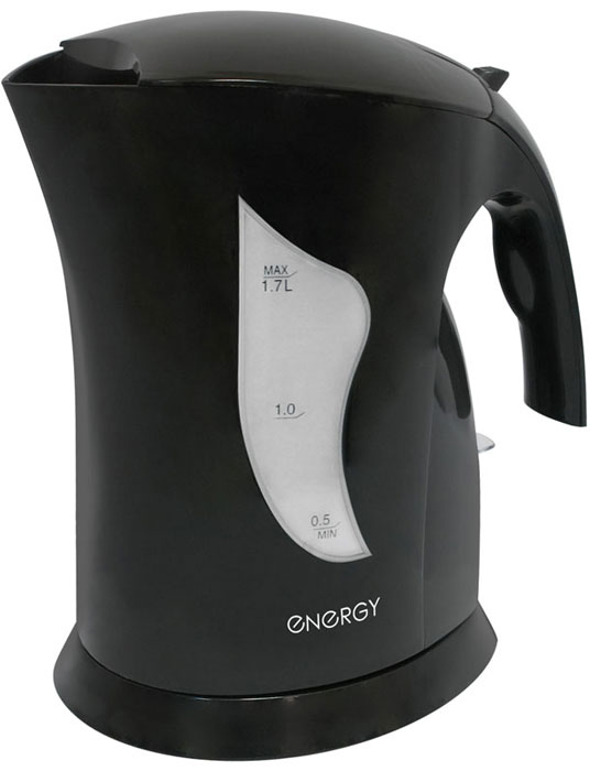 Energy E-208, Black электрический чайник54 153137 Energy E-208, Black электрический чайник54 153137Электрический чайник Energy E-208 прост в управлении и долговечен в использовании. Изготовлен из высококачественных материалов. Прозрачное окошко позволяет определить уровень воды. Мощность 2200 Вт позволит вскипятить 1,7 литра воды в считанные минуты. Для обеспечения безопасности при повседневном использовании предусмотрены функция автовыключения, а также защита от включения при отсутствии воды.