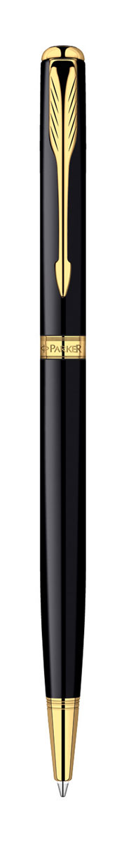 Parker Ручка шариковая Sonnet Slim Black GT цвет чернил черныйPARKER-S0808740 Parker Ручка шариковая Sonnet Slim Black GT цвет чернил черныйPARKER-S0808740Шариковая ручка Parker Sonnet Slim Black GT с поворотным механизмом - это гарант вашего неповторимого стиля и элегантности. Ручка заправлена стержнем с черными чернилами. Корпус ручки выполнен из ювелирной латуни с многослойным лаковым покрытием и позолотой. Оригинальная гравировка Parker. Толщина линии - средняя. Шариковая ручка упакована в фирменную коробку с логотипом компании Parker. В коробке предусмотрено дополнительное отделение, в котором расположен международный гарантийный талон.Эксклюзивная ручка Parker Sonnet Slim Black GT подчеркнет стиль и элегантность ее владельца и станет превосходным подарком ценителю изящества и роскоши.Ручка - это не просто пишущий инструмент, это - часть имиджа, наглядно демонстрирующая статус, характер и образ жизни ее владельца.