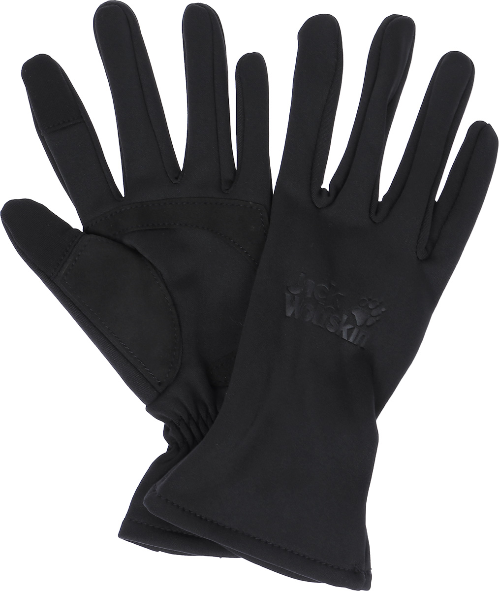 Перчатки Jack Wolfskin Dynamic Touch Glove, цвет: черный. 1903152-6000. Размер M (8/8,5)
