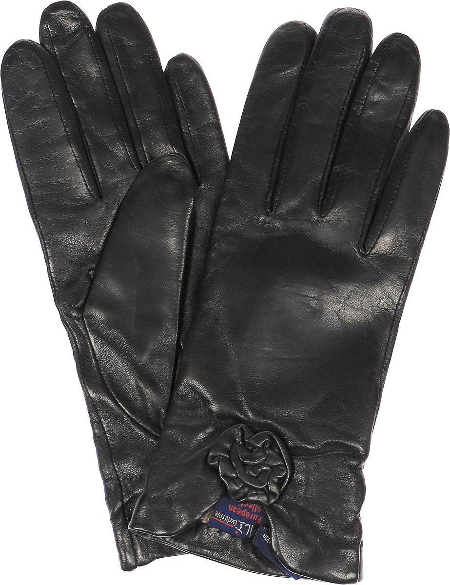 Перчатки женские Dali Exclusive, цвет: черный. 11_VALUCI. Размер 7