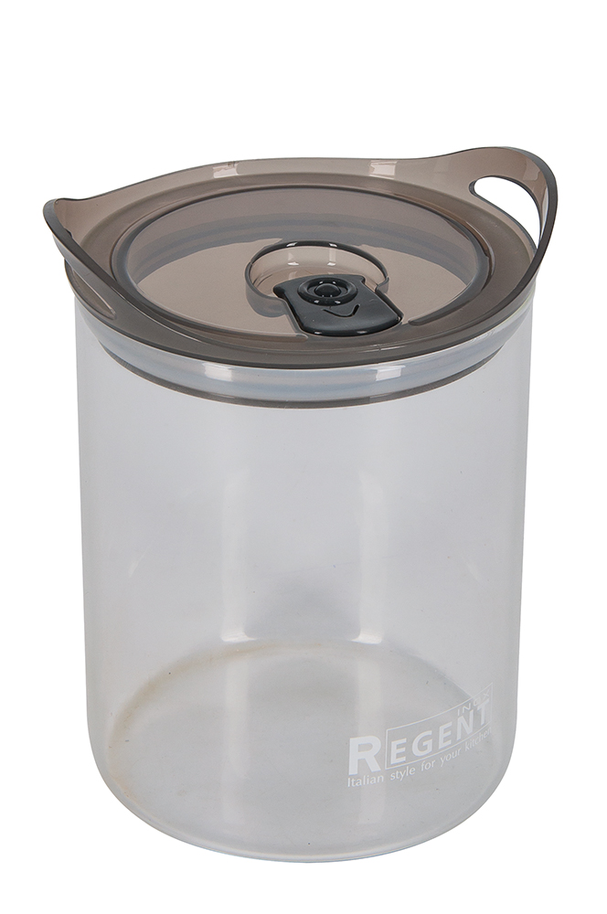 Банка для сыпучих продуктов Regent Inox Desco, 1,2 л93-DE-CA-01-1200 Банка для сыпучих продуктов Regent Inox Desco, 1,2 л93-DE-CA-01-1200Банка для сыпучих продуктов Regent Inox Desco изготовлена из прочного стекла. Прозрачные стенки позволяют видеть содержимое. Банка снабжена пластиковой крышкой с клапаном.. Изделие подходит для хранения разнообразных сыпучих продуктов, таких как крупы, сахар, соль, чай, кофе и многое другое. Банка сбережет ваши продукты от влаги, пыли и насекомых и надолго сохранит их свежими.
